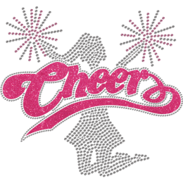 Cheer For Life Bling Metal Rhinestud and Glitter Transfer